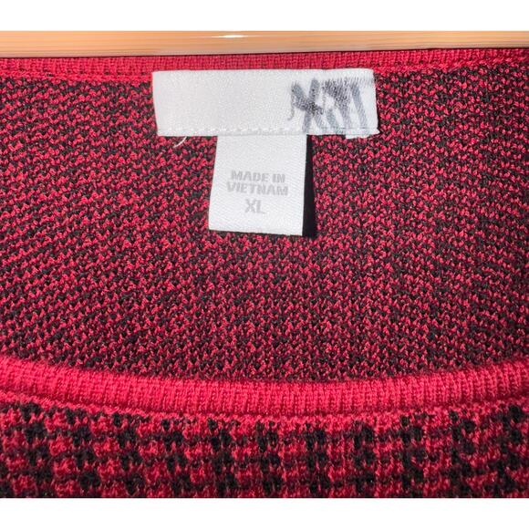 J Jill Houndstooth Sweater Dress Ponte Knit Women's XL Fall Warm Winter Holiday - Picture 6 of 8